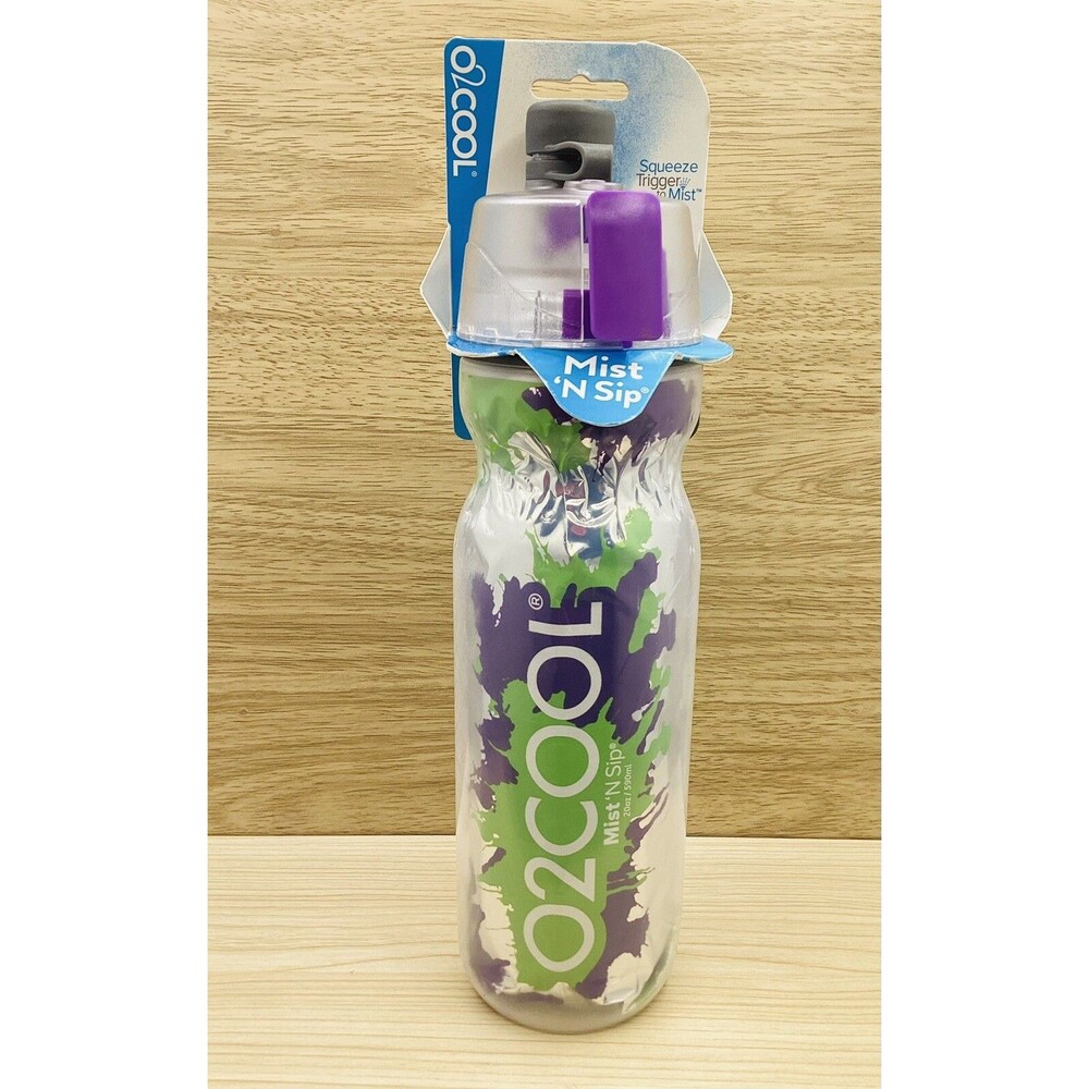 O2COOL Arctic Squeeze Mist ’N Sip Insulated Water Bottle (20 oz)